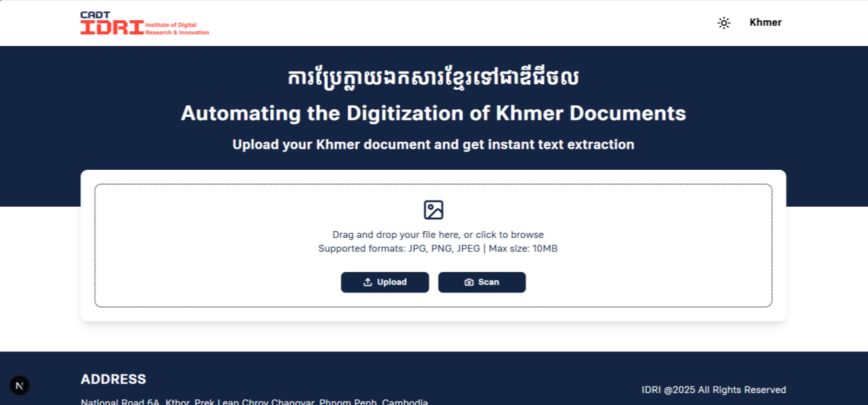 Khmer OCR Tool: Automating Text Extraction for Complex Scripts